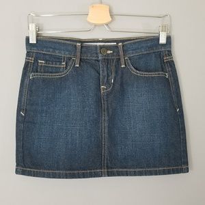 Old Navy Dark Blue Wash Denim Mini Jean Skirt Sz 0